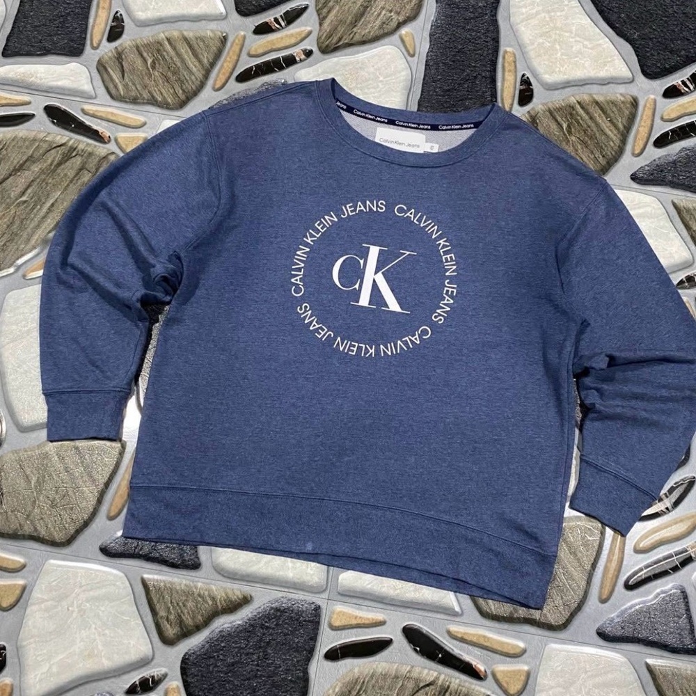 Calvin Klein Denim Blue Logo Sweatshirt